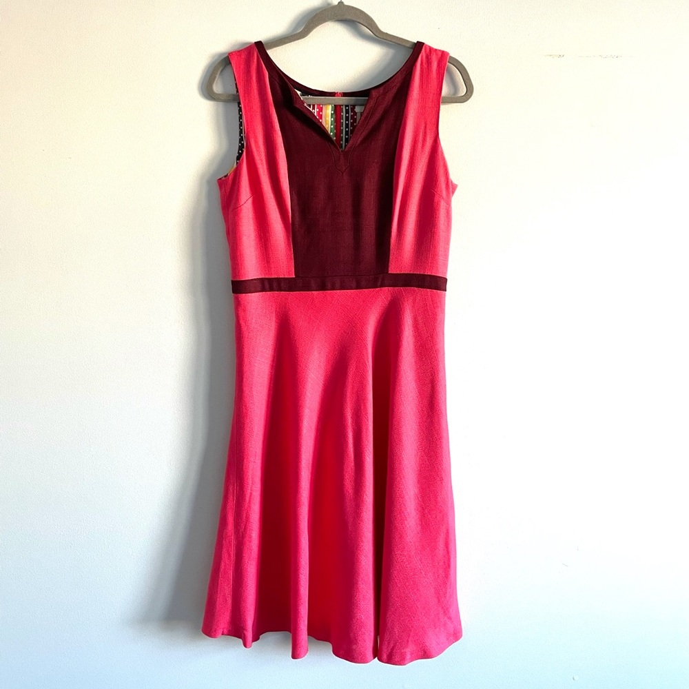 Boden Colorblock Shift Dress Size 6